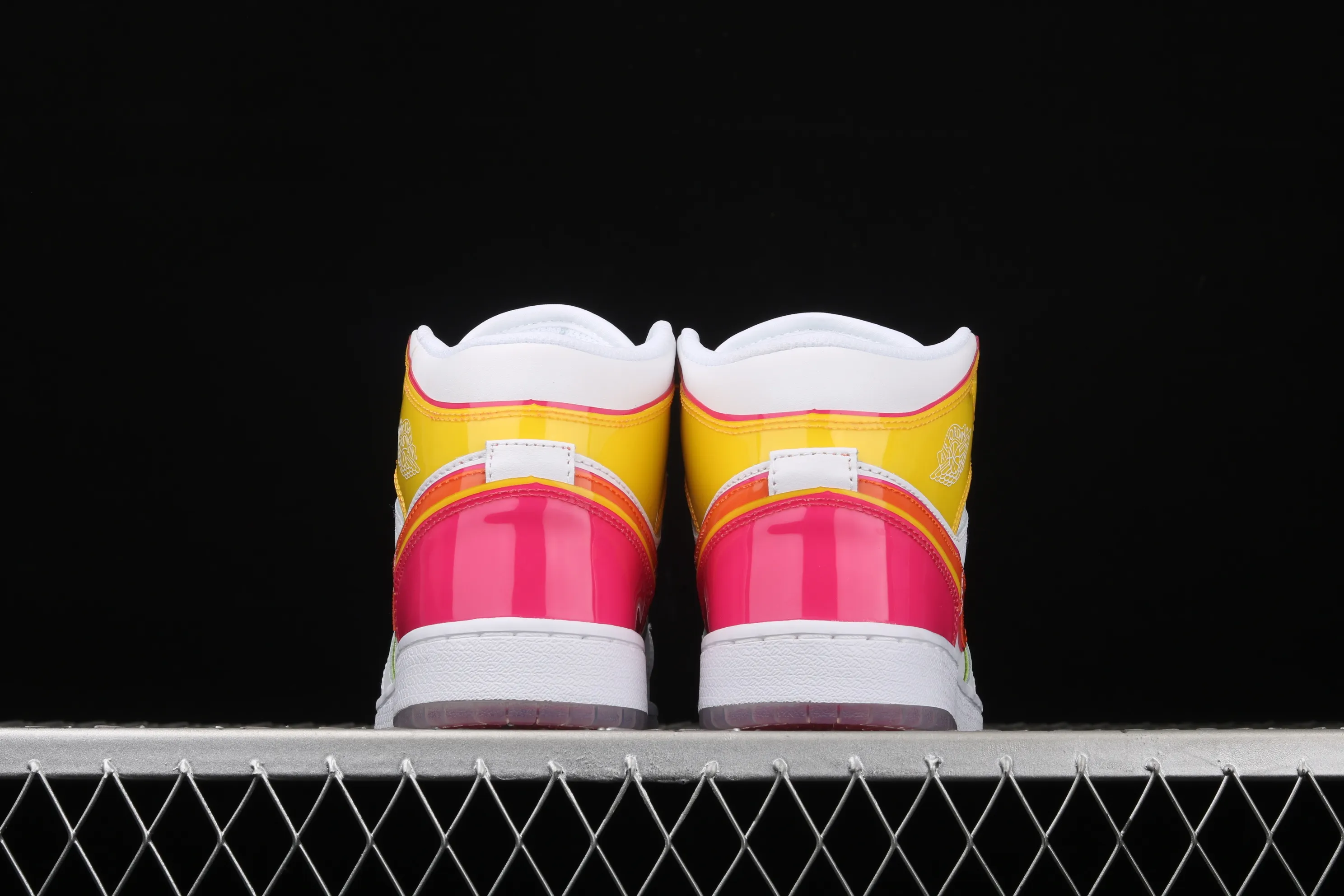 All categories Air Jordan Jordan series basketball shoes Air Jordan 1 Mid Air Jordan 1 Mid AJ1 Joe 1 mid-top white, yellow and pink candy color CV4611-100